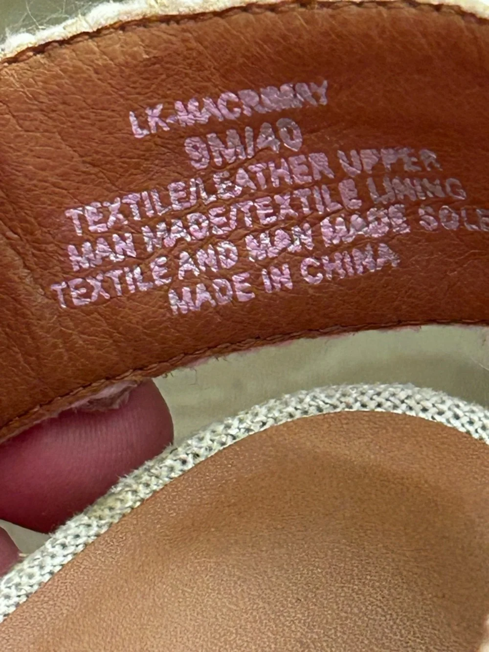 Lucky Brand Women’s 9M Beige Tan Linen Knot-Front Ankle-Strap Wedges Espadrille